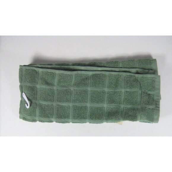 New Lintex Solid Sage Green Windowpane Terry Dishtowel 100% Cotton - Picture 5 of 5